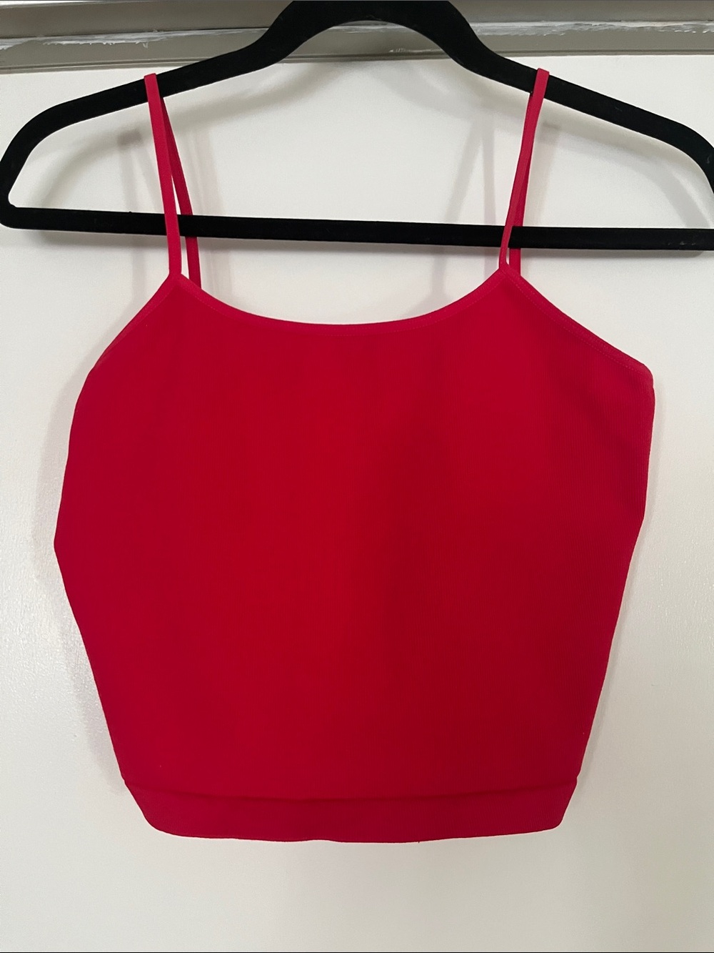 FP Movement by Free People Bright Red Spaghetti Strap Crop Tank